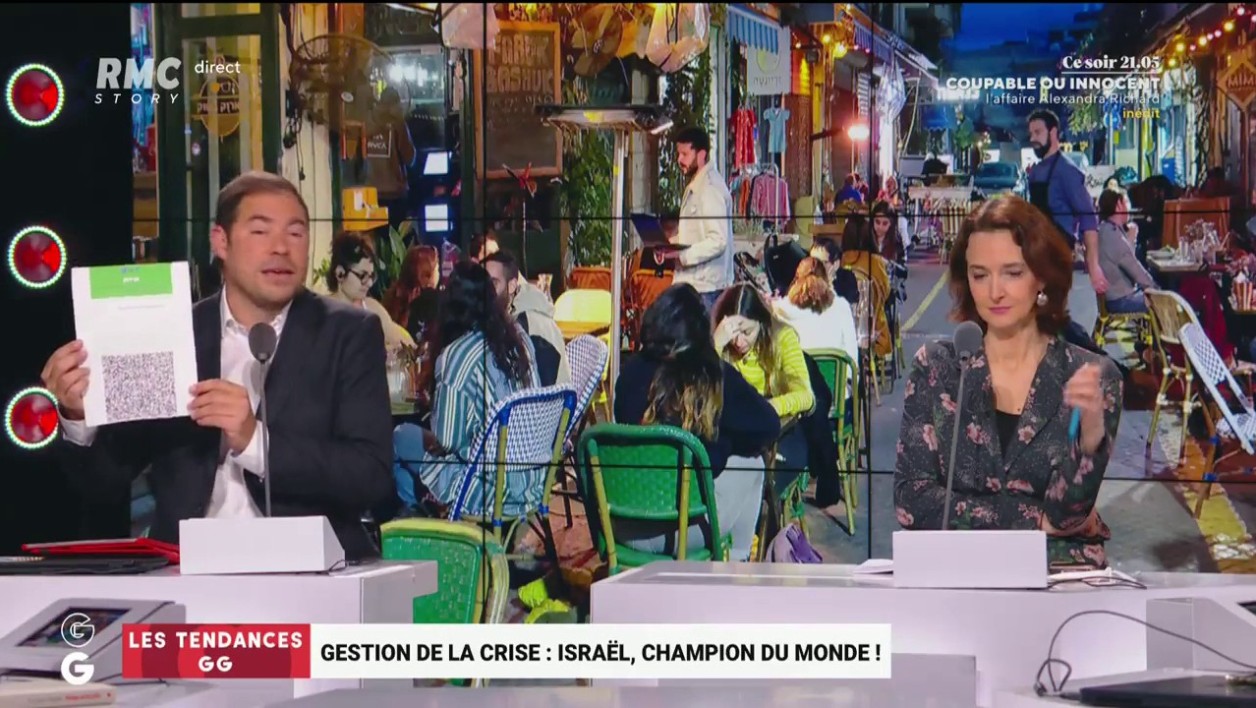 "Les personnes vaccinées peuvent s'asseoir dans les restaurants sinon, câest uniquement en terrasse": Benjamin Petrover présente le passeport vaccinal israélien